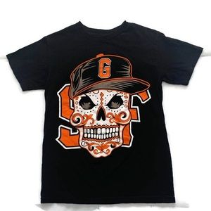 Black Sugar skull SF tee shirt